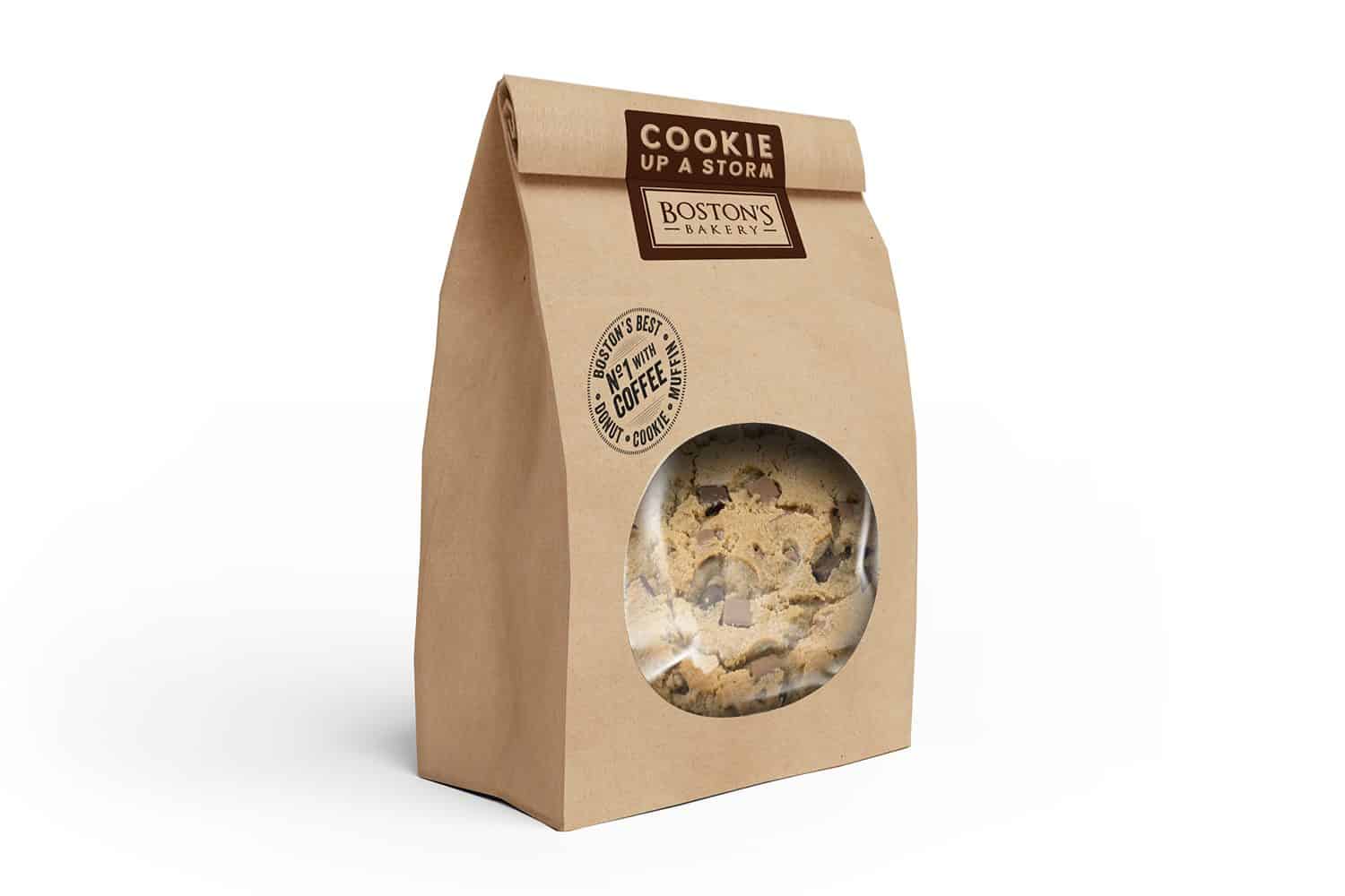 Boston's Bakery Brand Development cookie bag